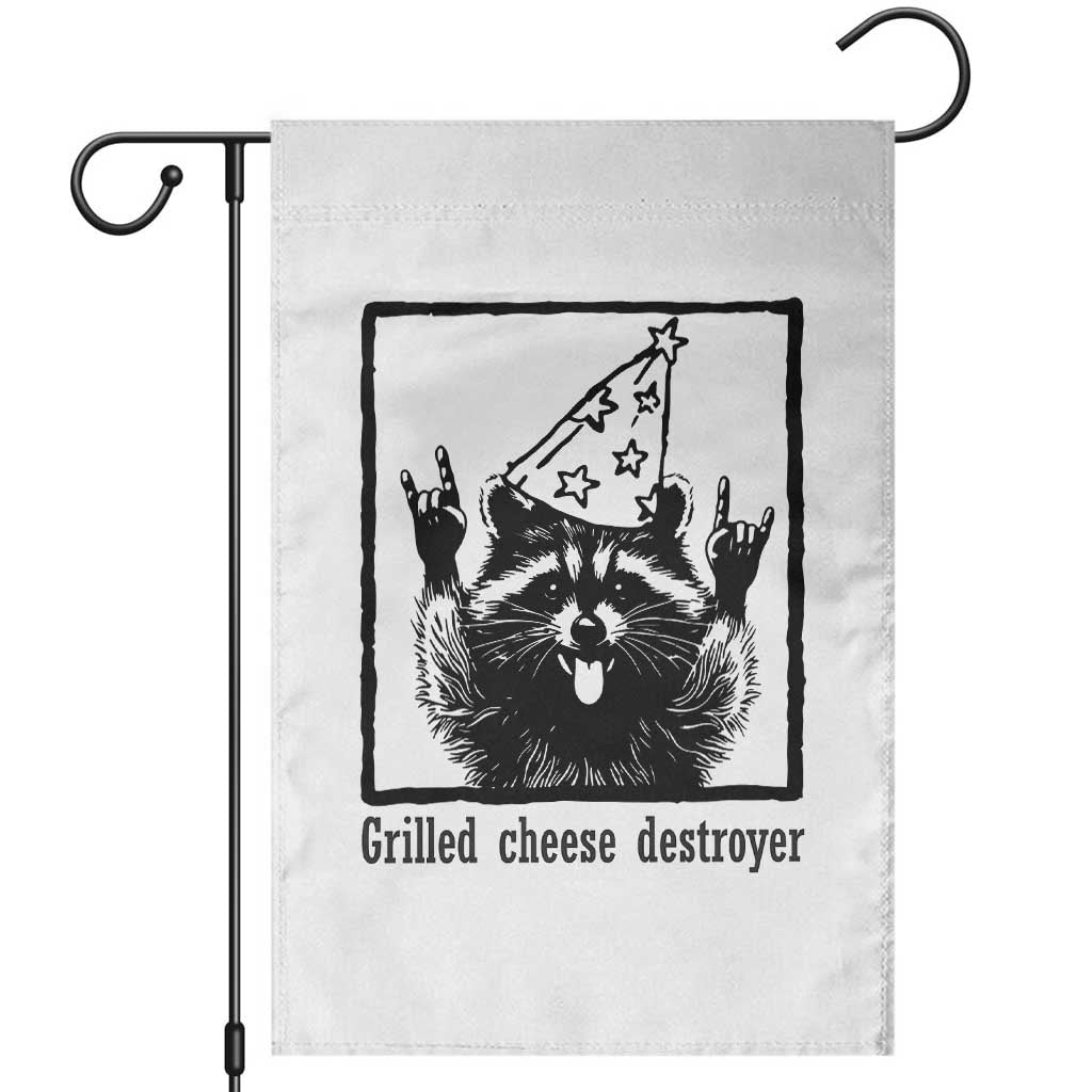 Vintage Raccoon Garden Flag Retro Silly Trash Panda Meme TS10 White Print Your Wear