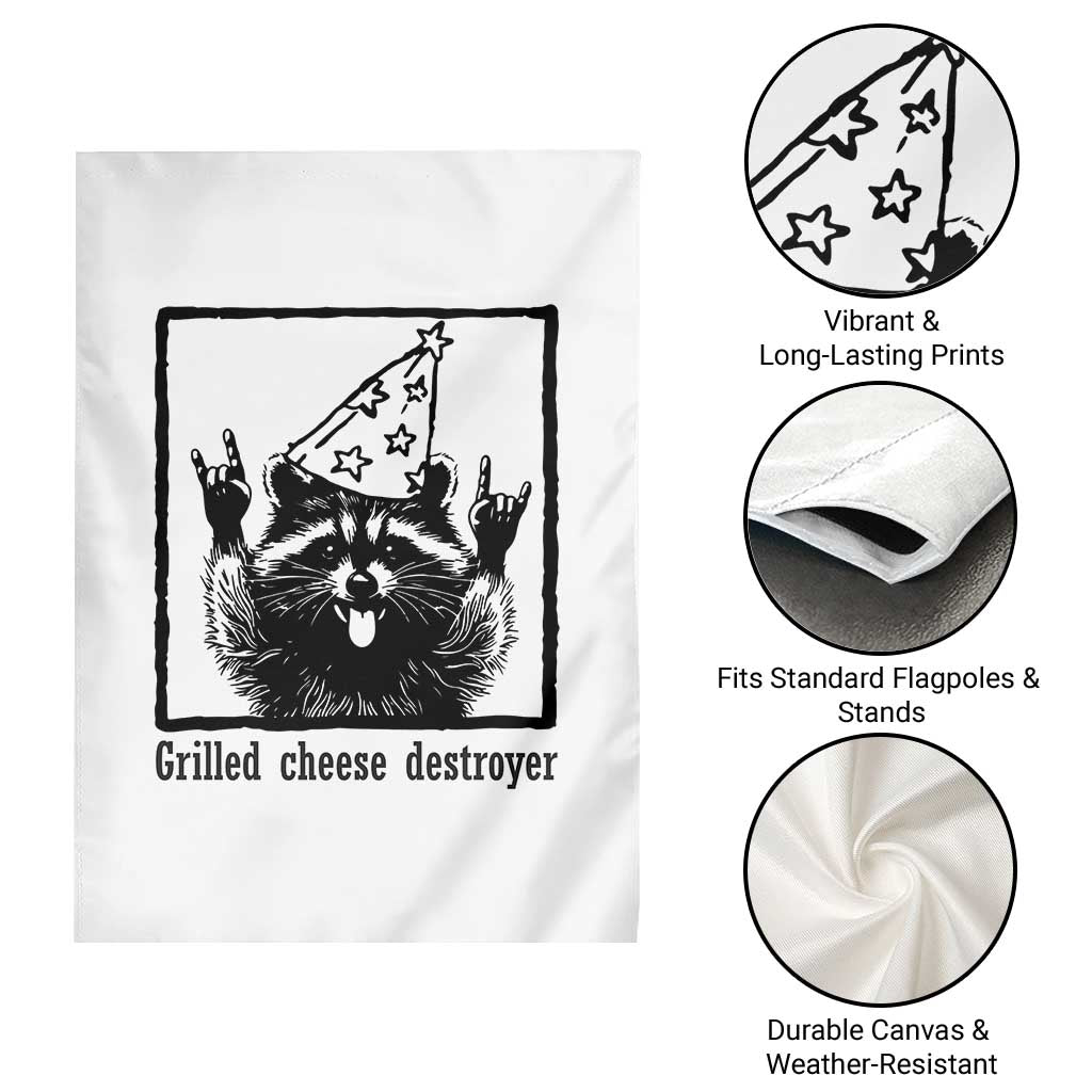 Vintage Raccoon Garden Flag Retro Silly Trash Panda Meme TS10 Print Your Wear