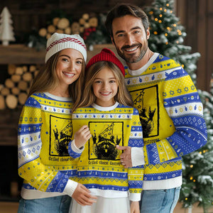 Vintage Raccoon Hanukkah Ugly Sweater Retro Silly Trash Panda Meme TS10 Gold Royal Blue Print Your Wear