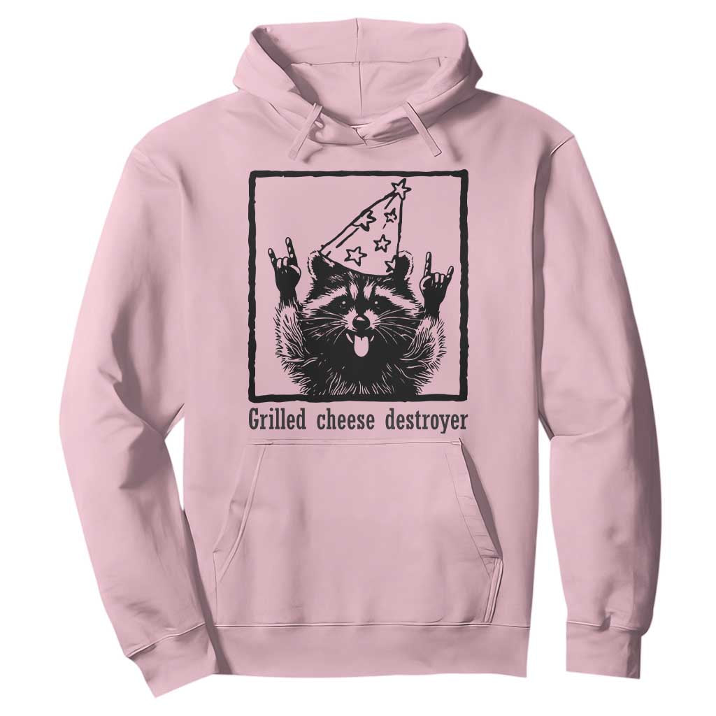 Vintage Raccoon Hoodie Retro Silly Trash Panda Meme TS10 Light Pink Print Your Wear