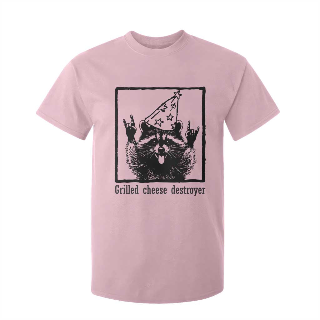Vintage Raccoon T Shirt For Kid Retro Silly Trash Panda Meme TS10 Light Pink Print Your Wear