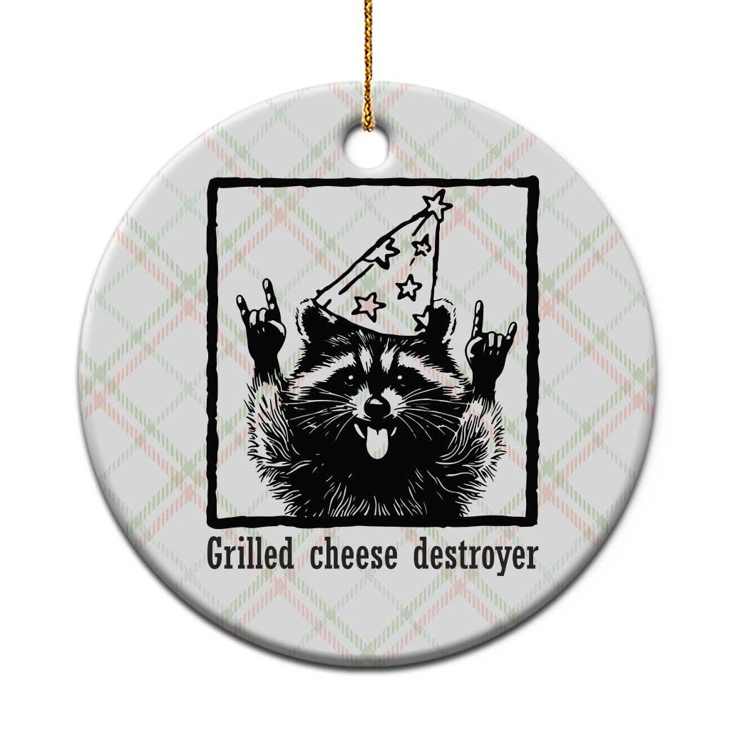 Vintage Raccoon Ceramic Ornament Retro Silly Trash Panda Meme TS10 1pc Christmas Plaid Print Your Wear