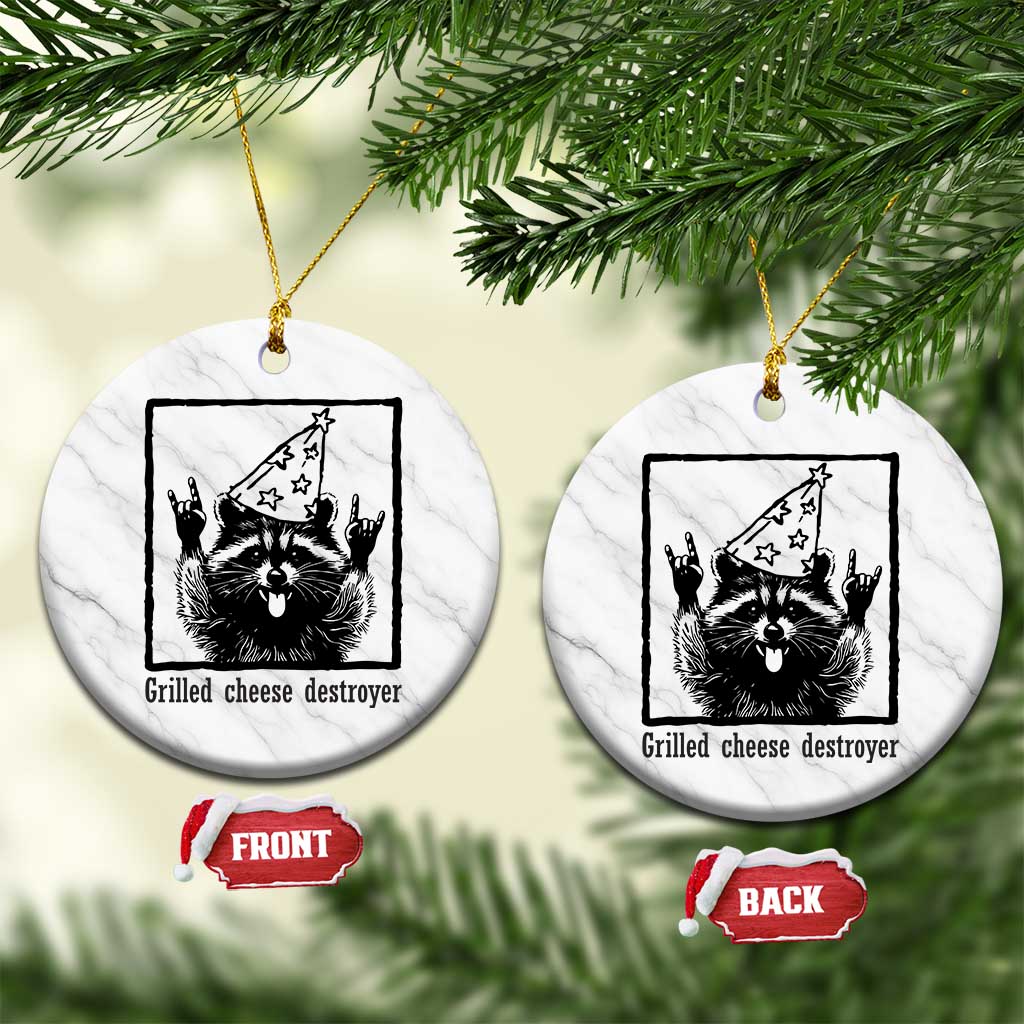 Vintage Raccoon Ceramic Ornament Retro Silly Trash Panda Meme TS10 1pc White Marble Print Your Wear