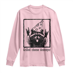 Vintage Raccoon Long Sleeve Shirt Retro Silly Trash Panda Meme TS10 Light Pink Print Your Wear