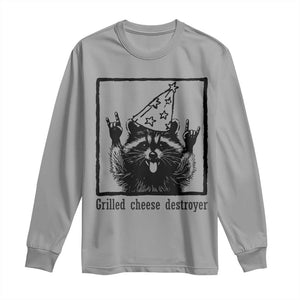 Vintage Raccoon Long Sleeve Shirt Retro Silly Trash Panda Meme TS10 Sport Gray Print Your Wear