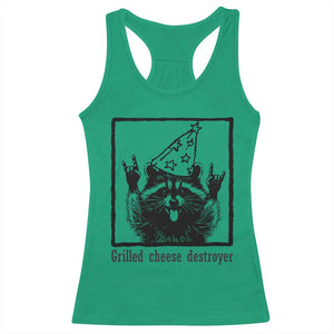 Vintage Raccoon Racerback Tank Top Retro Silly Trash Panda Meme TS10 Irish Green Print Your Wear
