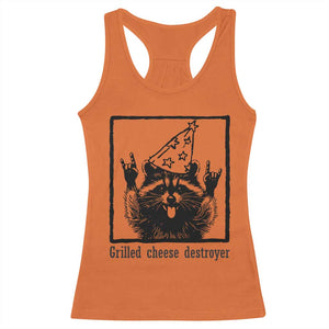 Vintage Raccoon Racerback Tank Top Retro Silly Trash Panda Meme TS10 Orange Print Your Wear