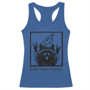 Vintage Raccoon Racerback Tank Top Retro Silly Trash Panda Meme TS10 Royal Blue Print Your Wear