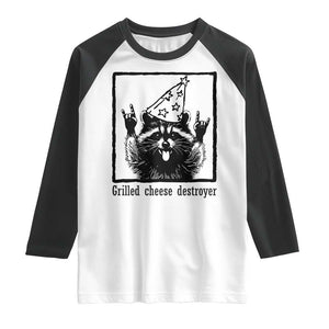 Vintage Raccoon Raglan Shirt Retro Silly Trash Panda Meme TS10 White Black Print Your Wear