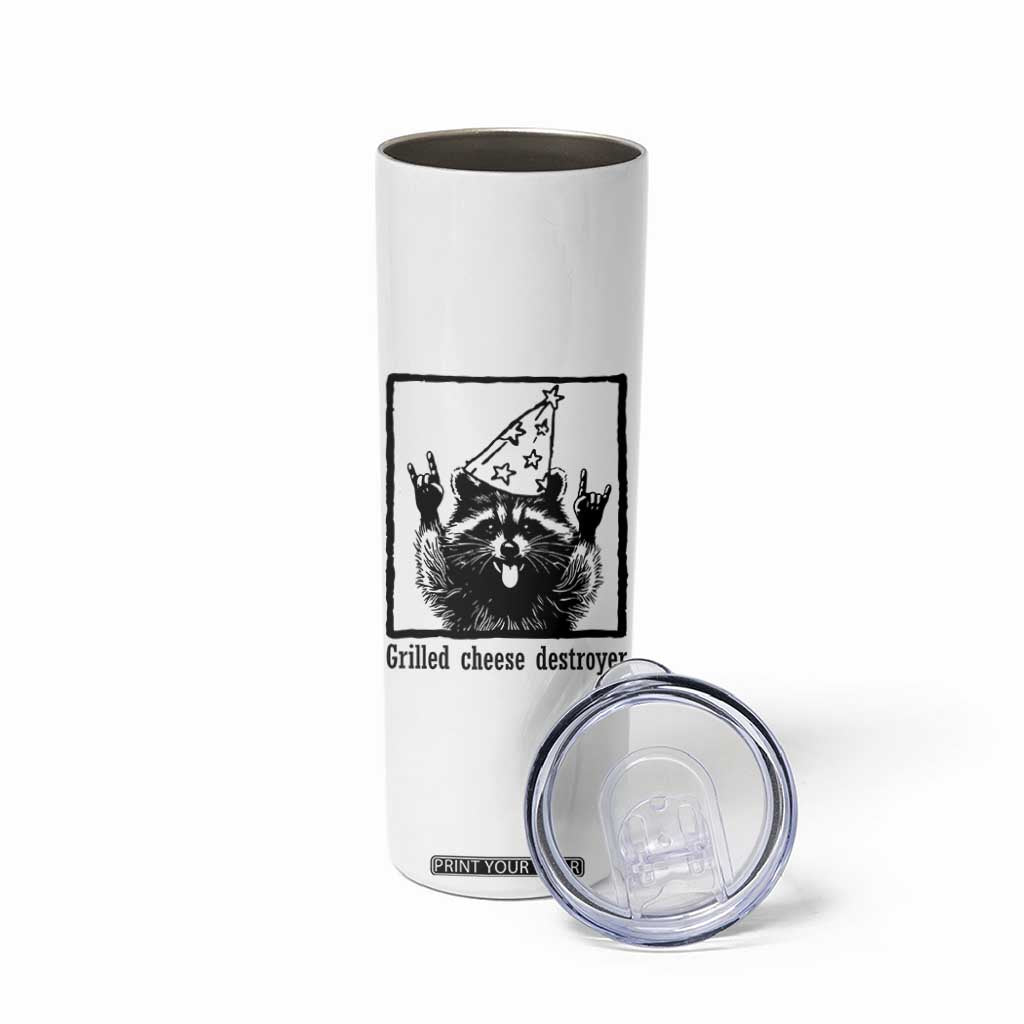 Vintage Raccoon Skinny Tumbler Retro Silly Trash Panda Meme TS10 Print Your Wear
