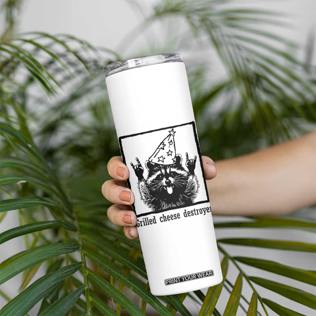 Vintage Raccoon Skinny Tumbler Retro Silly Trash Panda Meme TS10 Print Your Wear
