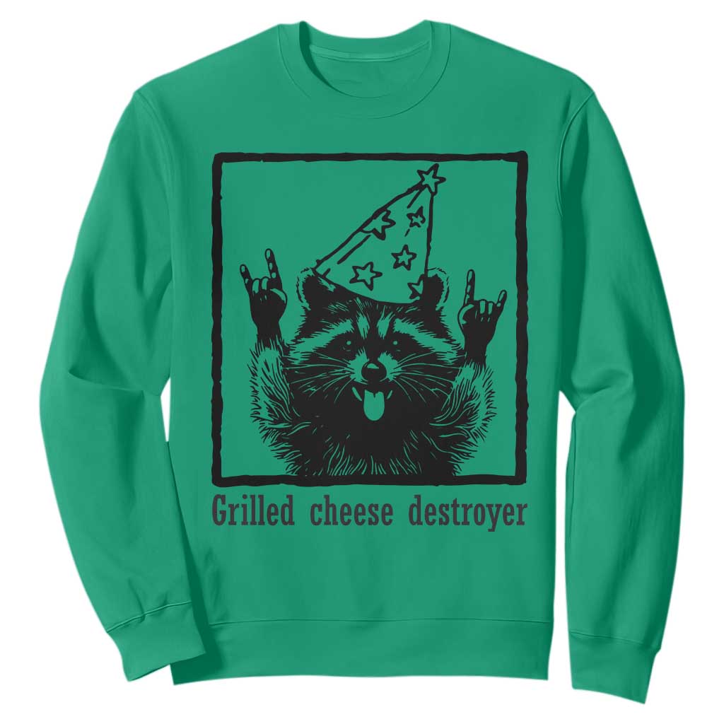 Vintage Raccoon Sweatshirt Retro Silly Trash Panda Meme TS10 Irish Green Print Your Wear