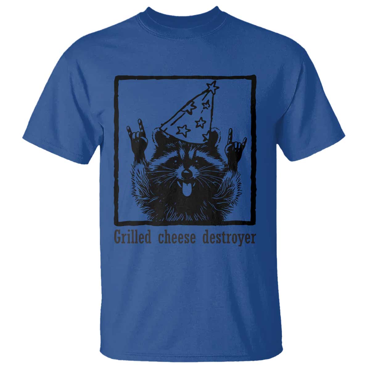 Vintage Raccoon T Shirt Retro Silly Trash Panda Meme TS10 Royal Blue Print Your Wear