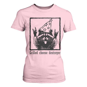 Vintage Raccoon T Shirt For Women Retro Silly Trash Panda Meme TS10 Light Pink Print Your Wear