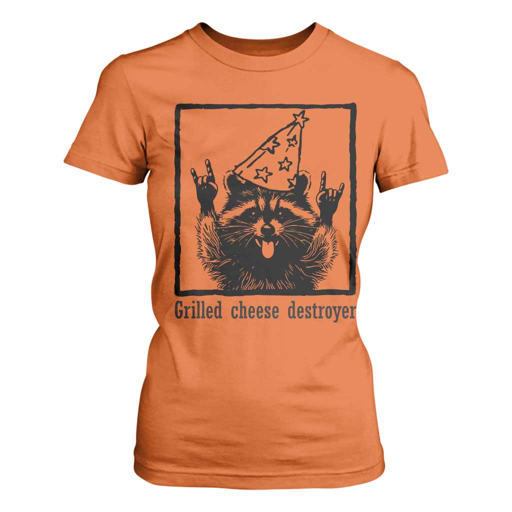 Vintage Raccoon T Shirt For Women Retro Silly Trash Panda Meme TS10 Orange Print Your Wear
