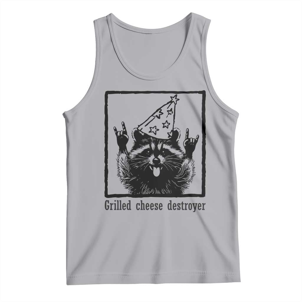 Vintage Raccoon Tank Top Retro Silly Trash Panda Meme TS10 Athletic Heather Print Your Wear