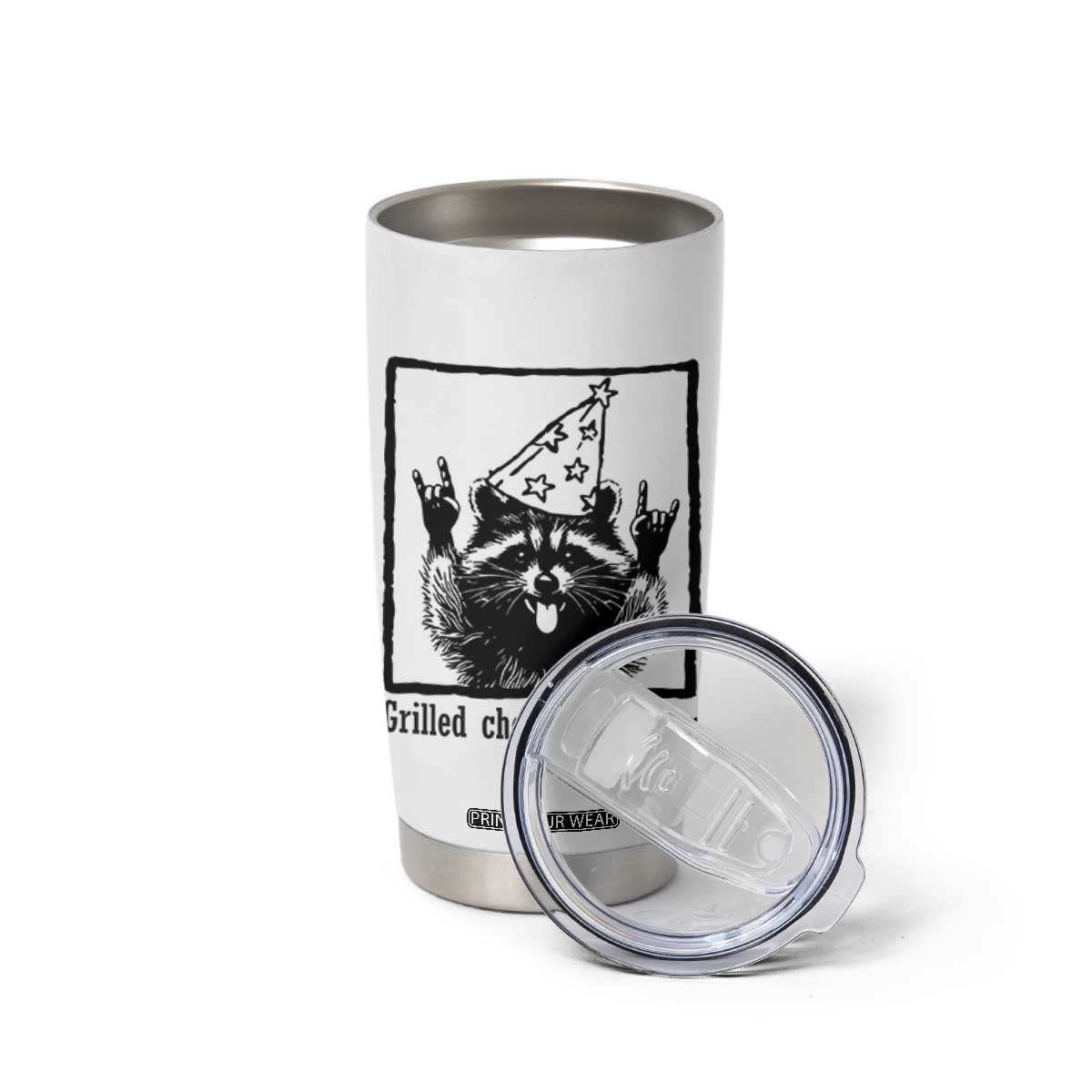 Vintage Raccoon Tumbler Cup Retro Silly Trash Panda Meme TS10 Print Your Wear