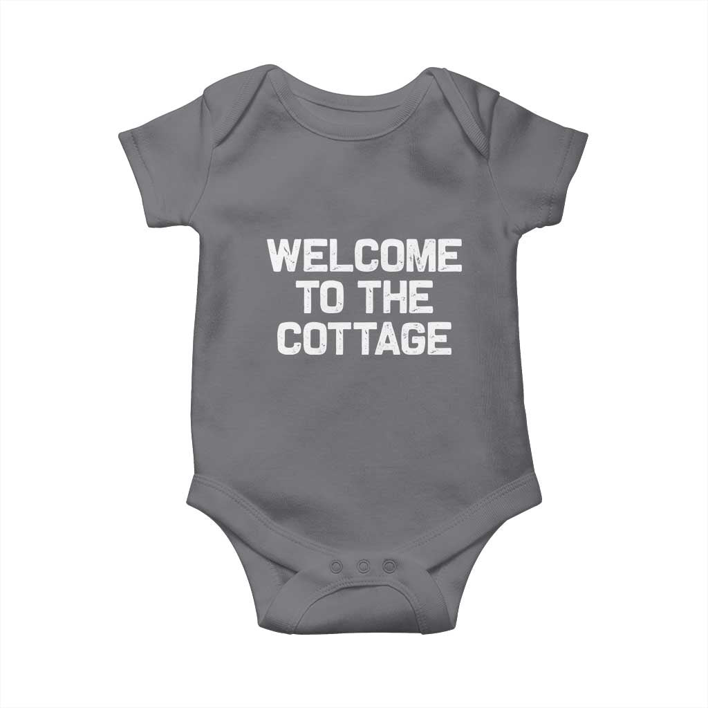 Welcome To The Cottage Baby Onesie TS10 Charcoal Print Your Wear