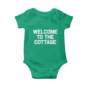 Welcome To The Cottage Baby Onesie TS10 Irish Green Print Your Wear