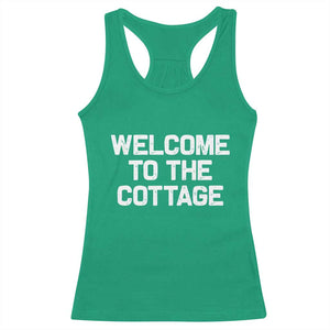 Welcome To The Cottage Racerback Tank Top TS10 Irish Green Print Your Wear