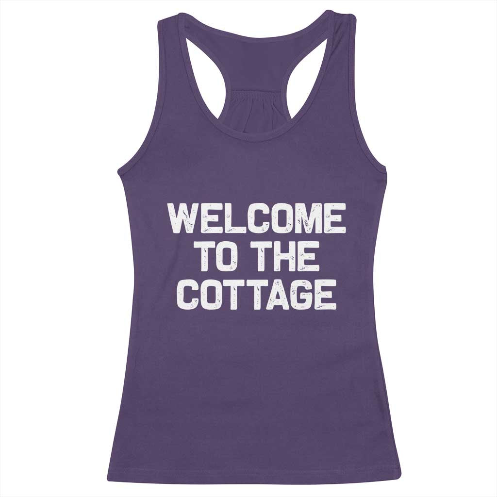 Welcome To The Cottage Racerback Tank Top TS10 Purple Print Your Wear