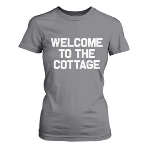 Welcome To The Cottage T Shirt For Women TS10 Charcoal Print Your Wear