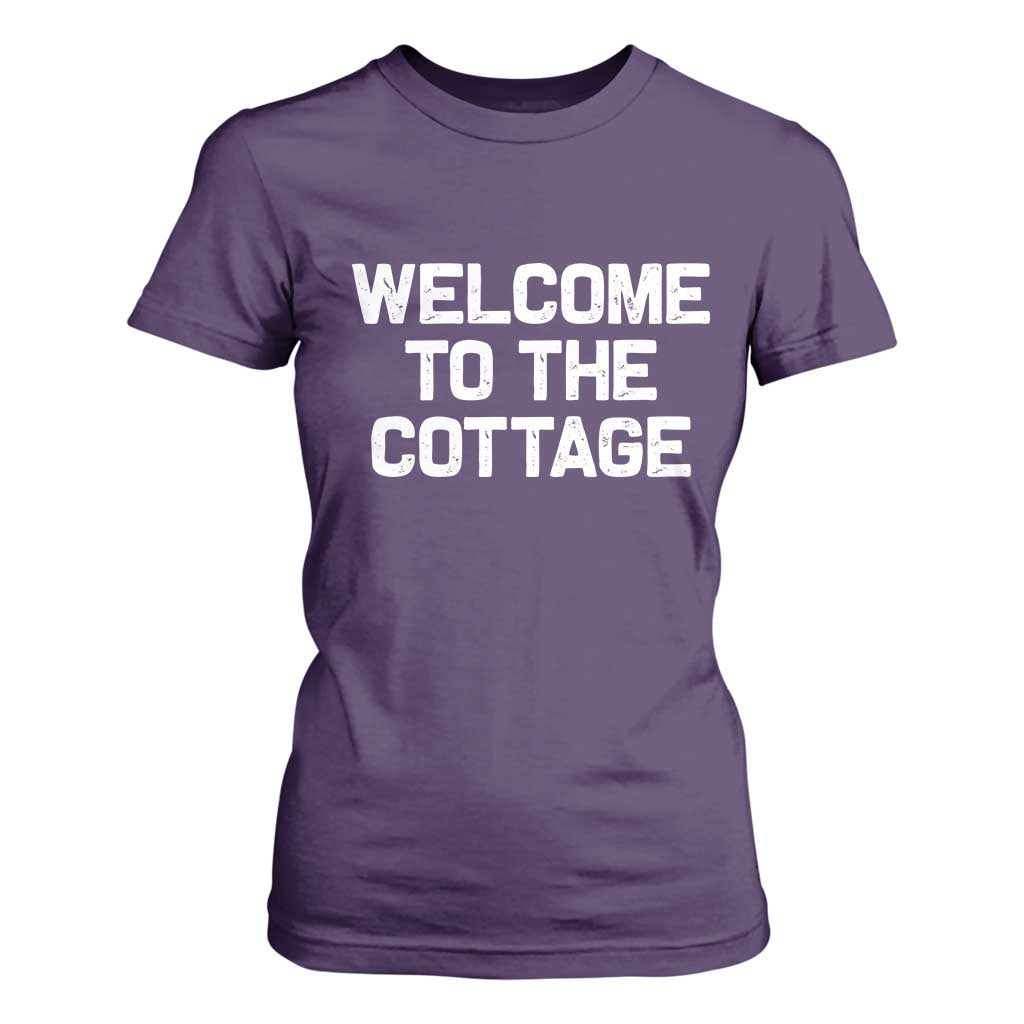 Welcome To The Cottage T Shirt For Women TS10 Purple Print Your Wear