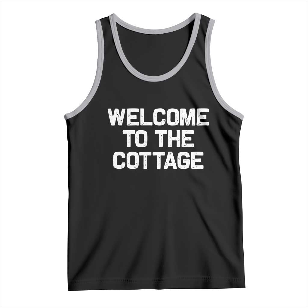 Welcome To The Cottage Tank Top TS10 Black Athletic Heather Print Your Wear
