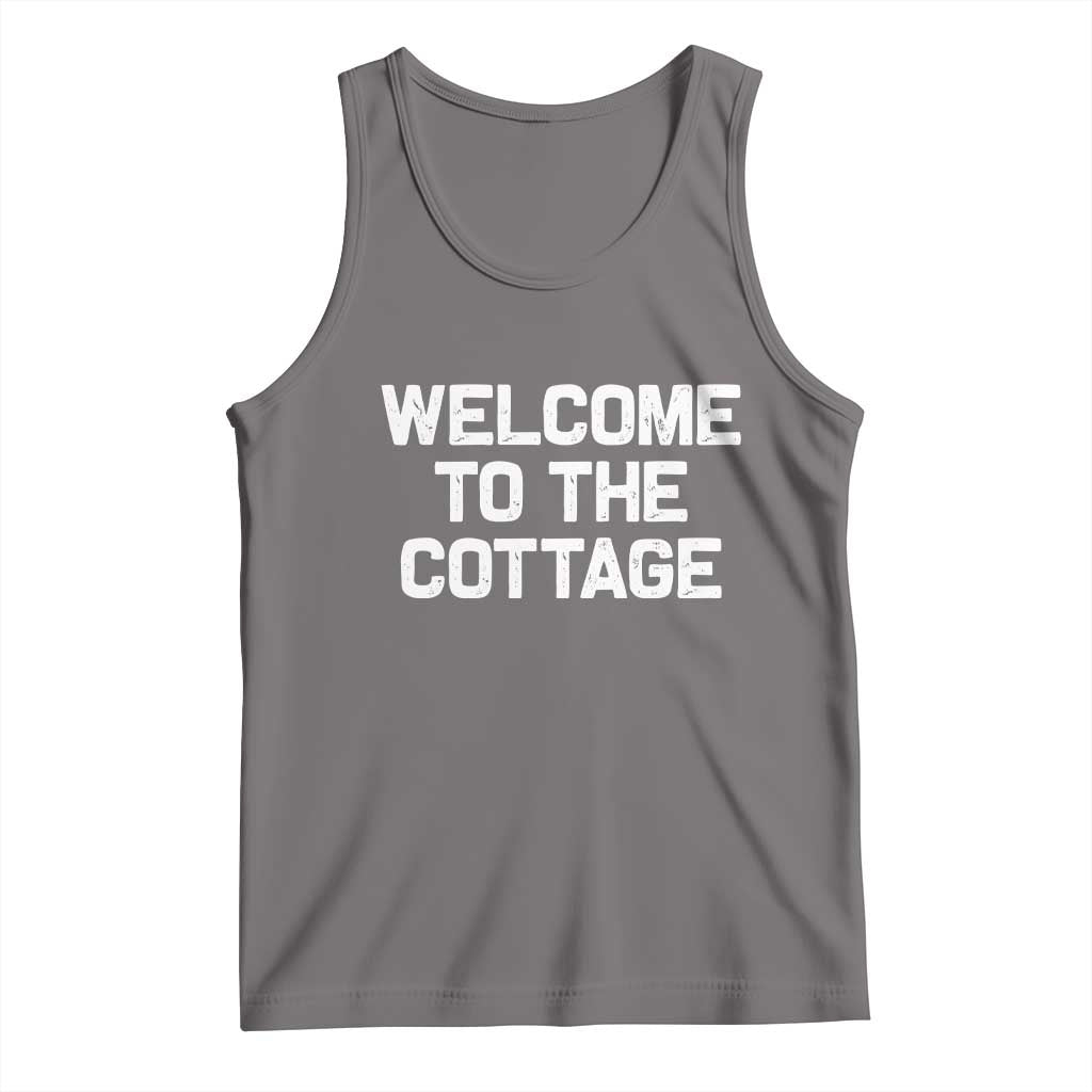 Welcome To The Cottage Tank Top TS10 Deep Heather Print Your Wear