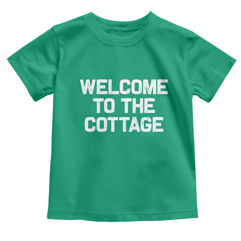 Welcome To The Cottage Toddler T Shirt TS10 Irish Green Print Your Wear