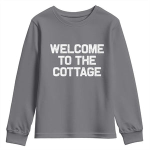 Welcome To The Cottage Youth Sweatshirt TS10 Charcoal Print Your Wear