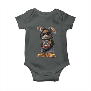 Bunny Puerto Rican Flag Baby Onesie Puerto Rican Taino Boricua Vibes TS10 Dark Heather Print Your Wear