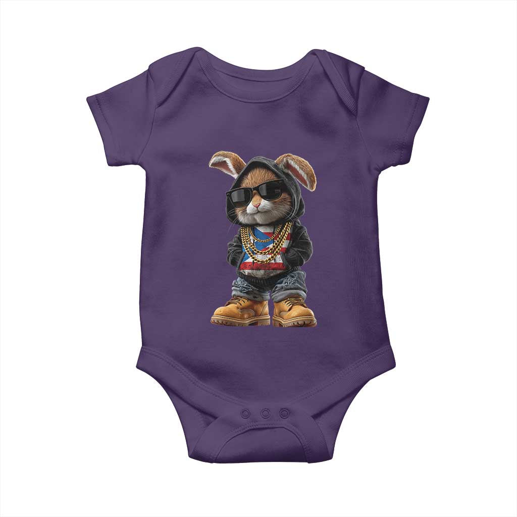 Bunny Puerto Rican Flag Baby Onesie Puerto Rican Taino Boricua Vibes TS10 Purple Print Your Wear