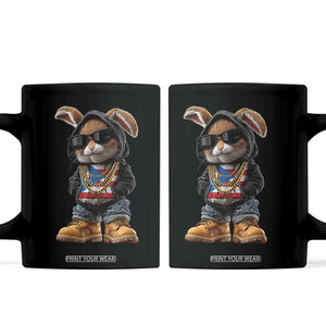 Bunny Puerto Rican Flag Coffee Mug Puerto Rican Taino Boricua Vibes TS10 Black Print Your Wear