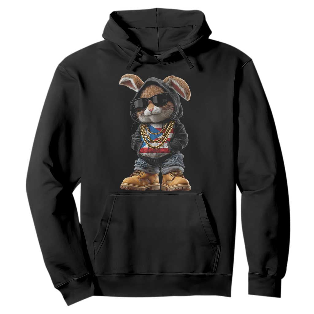 Bunny Puerto Rican Flag Hoodie Puerto Rican Taino Boricua Vibes TS10 Black Print Your Wear