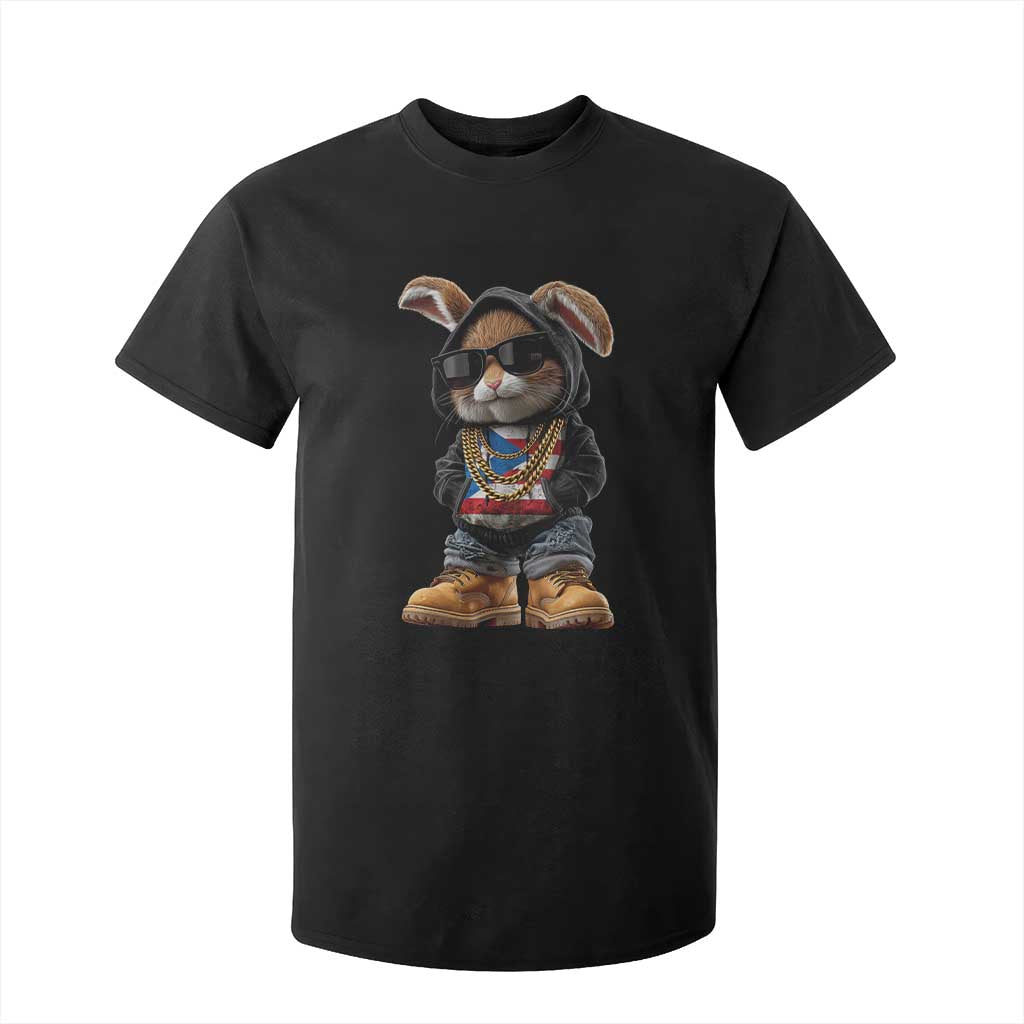 Bunny Puerto Rican Flag T Shirt For Kid Puerto Rican Taino Boricua Vibes TS10 Black Print Your Wear