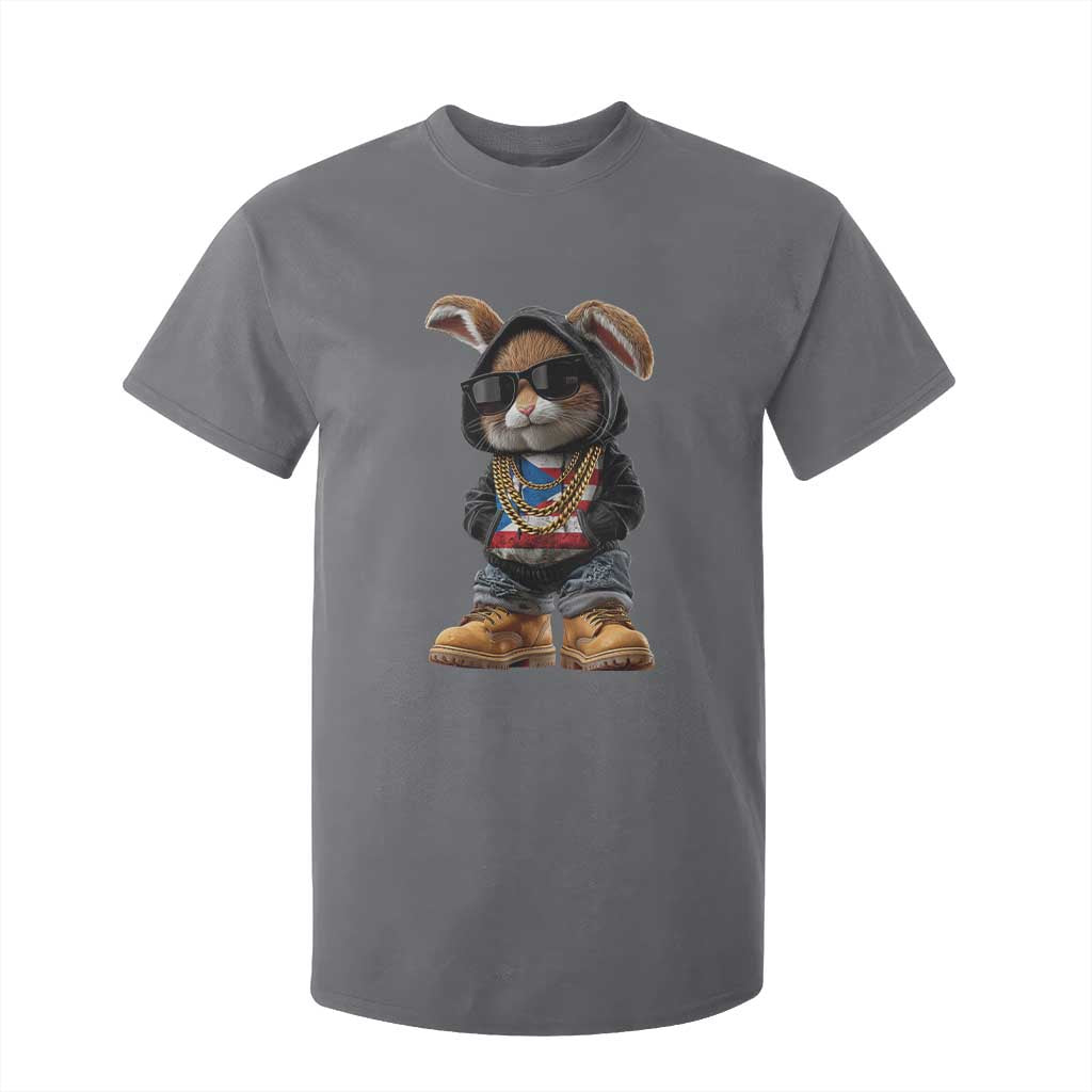 Bunny Puerto Rican Flag T Shirt For Kid Puerto Rican Taino Boricua Vibes TS10 Charcoal Print Your Wear