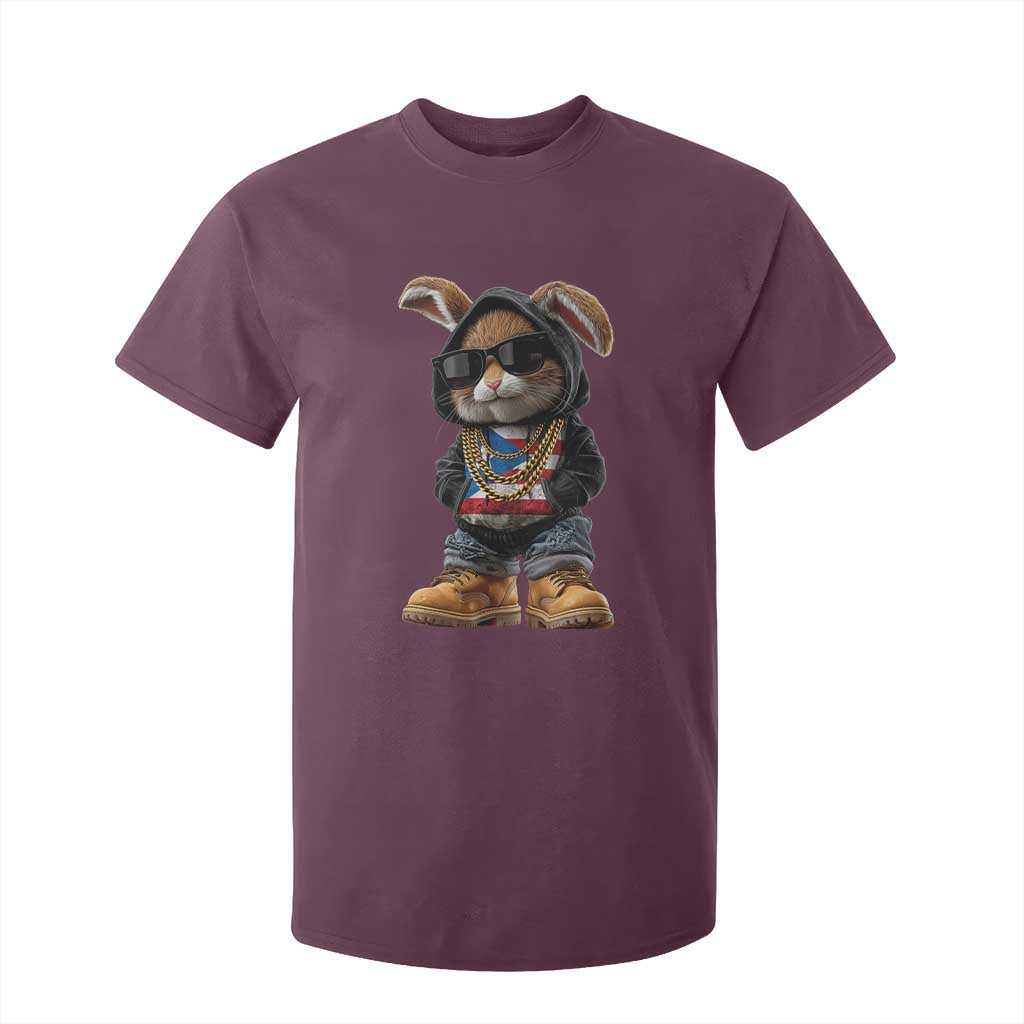 Bunny Puerto Rican Flag T Shirt For Kid Puerto Rican Taino Boricua Vibes TS10 Maroon Print Your Wear