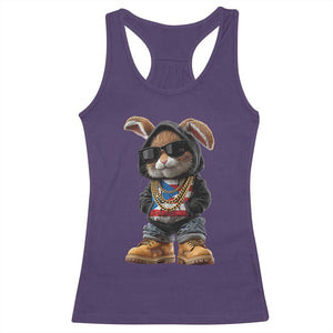 Bunny Puerto Rican Flag Racerback Tank Top Puerto Rican Taino Boricua Vibes TS10 Purple Print Your Wear