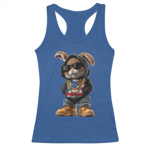 Bunny Puerto Rican Flag Racerback Tank Top Puerto Rican Taino Boricua Vibes TS10 Royal Blue Print Your Wear