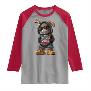Bunny Puerto Rican Flag Raglan Shirt Puerto Rican Taino Boricua Vibes TS10 Sport Gray Red Print Your Wear