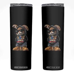 Bunny Puerto Rican Flag Skinny Tumbler Puerto Rican Taino Boricua Vibes TS10 Black Print Your Wear