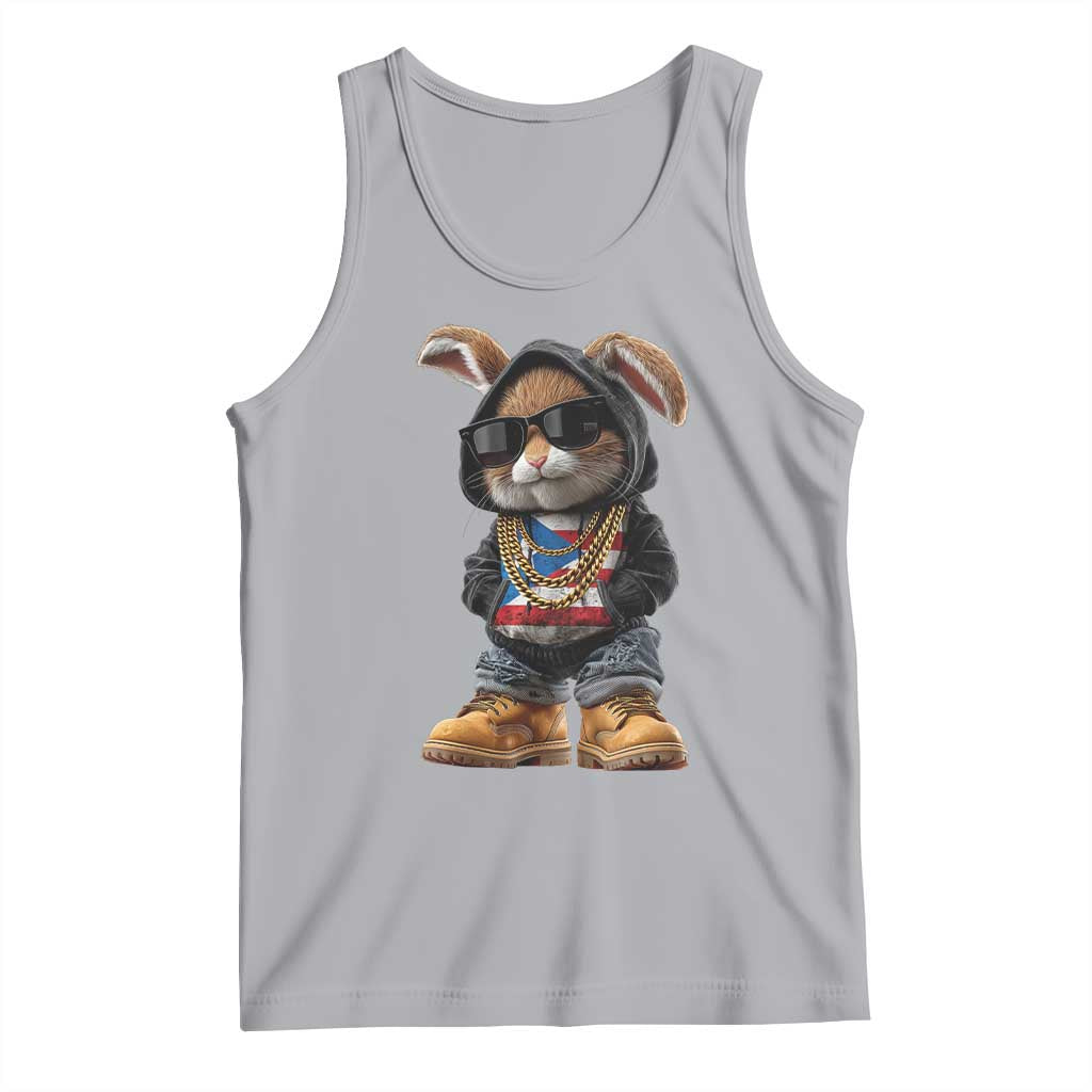 Bunny Puerto Rican Flag Tank Top Puerto Rican Taino Boricua Vibes TS10 Athletic Heather Print Your Wear