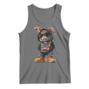 Bunny Puerto Rican Flag Tank Top Puerto Rican Taino Boricua Vibes TS10 Black Heather Print Your Wear