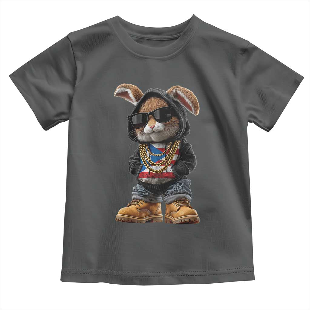 Bunny Puerto Rican Flag Toddler T Shirt Puerto Rican Taino Boricua Vibes TS10 Dark Heather Print Your Wear