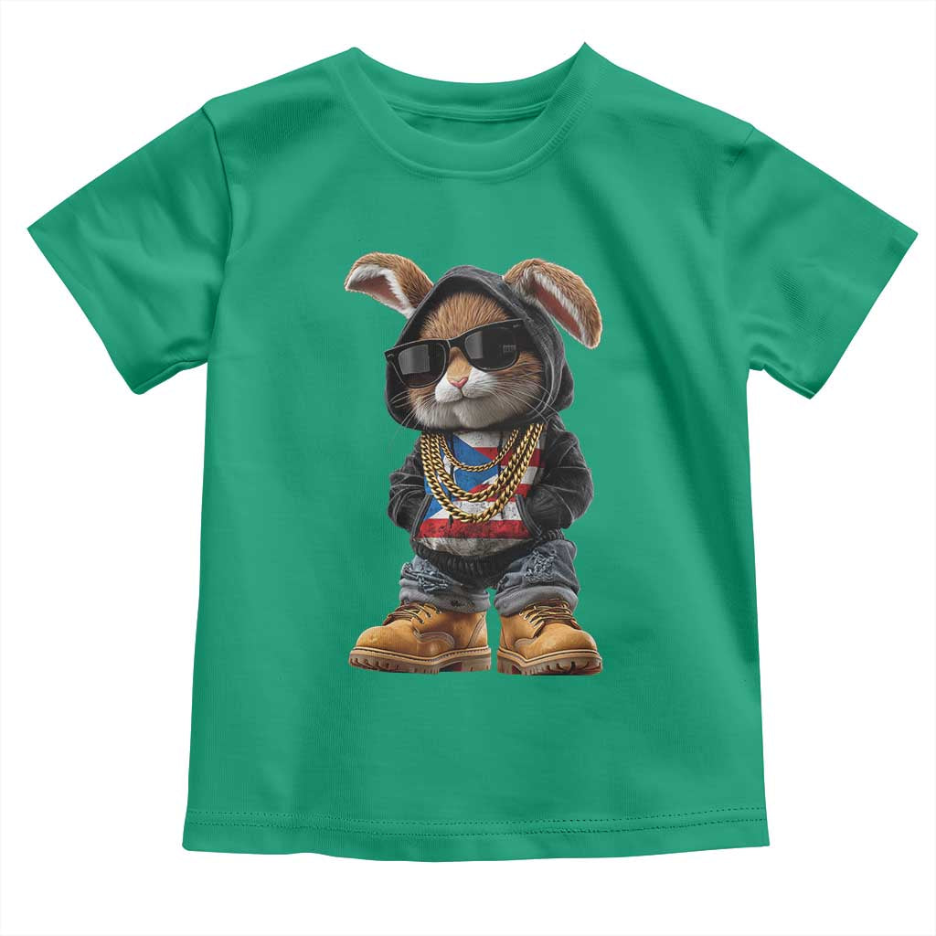 Bunny Puerto Rican Flag Toddler T Shirt Puerto Rican Taino Boricua Vibes TS10 Irish Green Print Your Wear