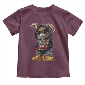 Bunny Puerto Rican Flag Toddler T Shirt Puerto Rican Taino Boricua Vibes TS10 Maroon Print Your Wear