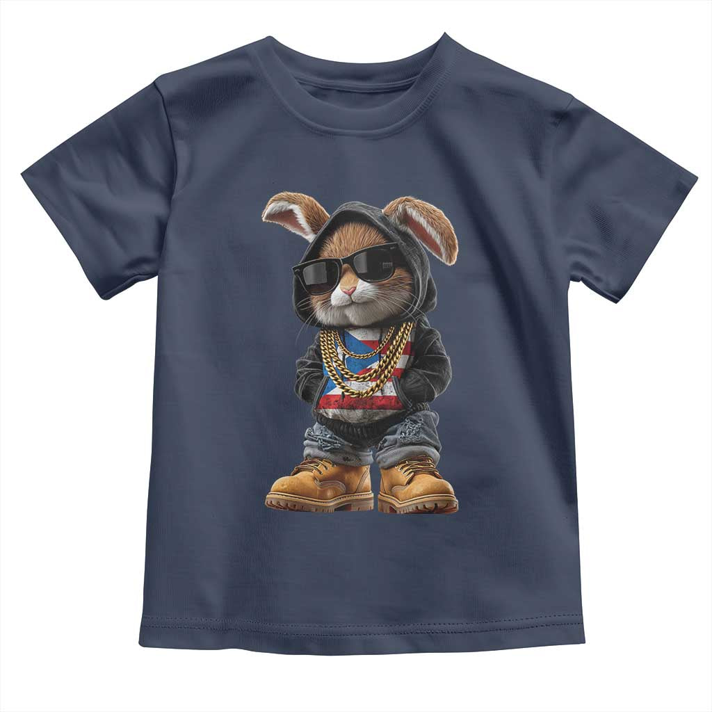 Bunny Puerto Rican Flag Toddler T Shirt Puerto Rican Taino Boricua Vibes TS10 Navy Print Your Wear
