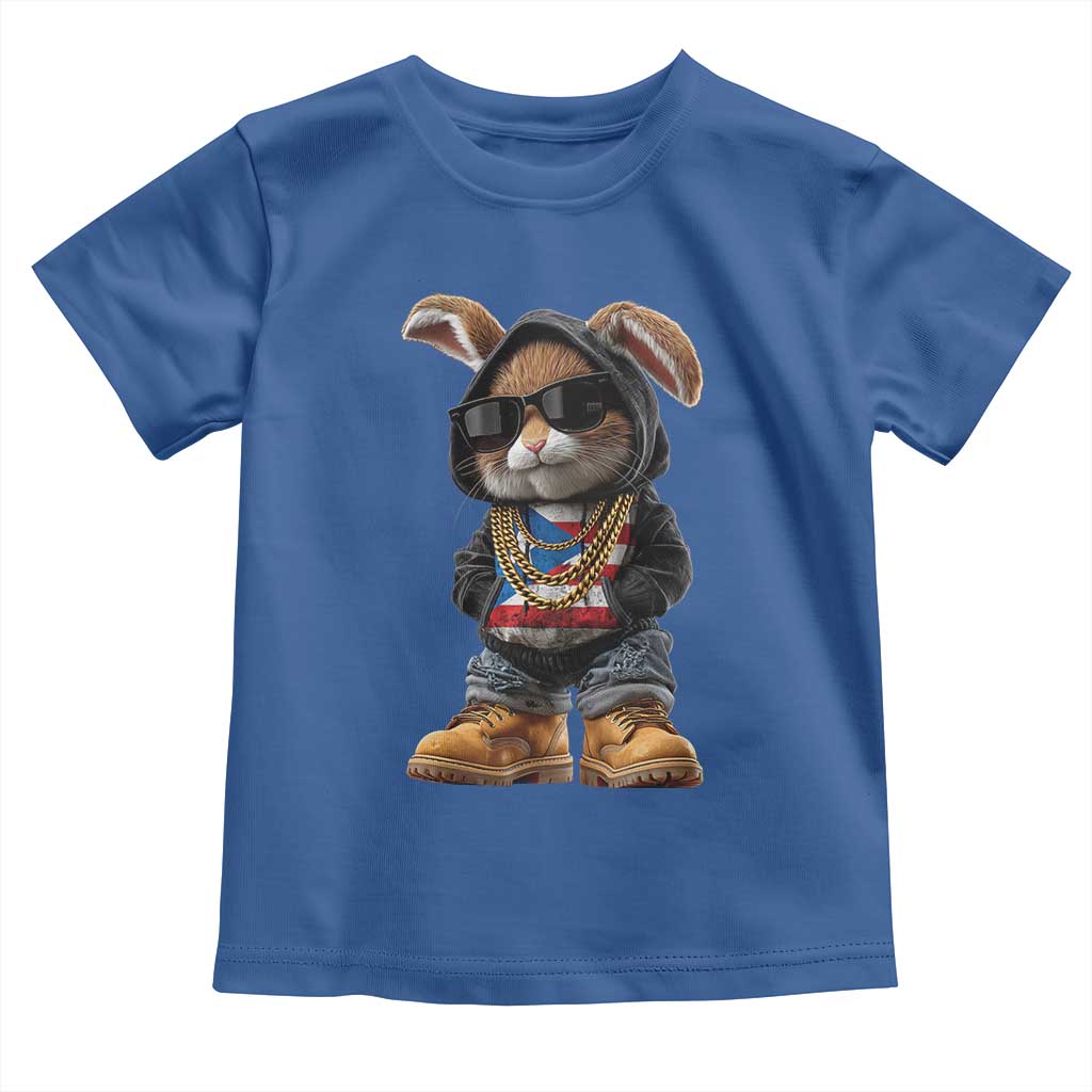 Bunny Puerto Rican Flag Toddler T Shirt Puerto Rican Taino Boricua Vibes TS10 Royal Blue Print Your Wear