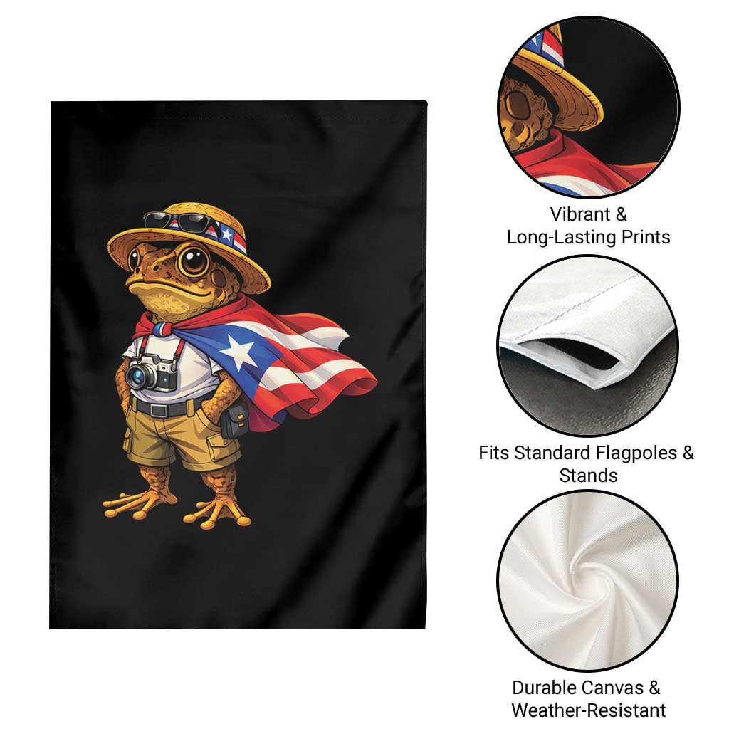 Coqui Frog Puerto Rico Flag Garden Flag Puerto Rican Taino Boricua Vibes TS10 Print Your Wear